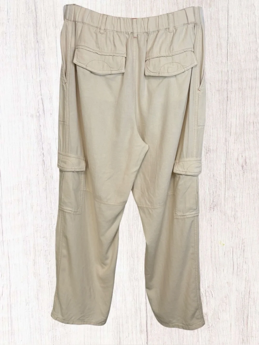 PILCRO Anthropologie Slim Beach Cargo Pants Linen Blend - Picture 7 of 12